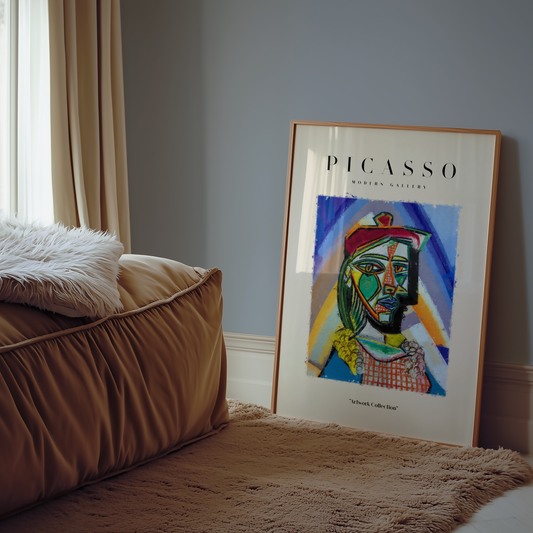 Picasso Colorful Cubist Face Poster