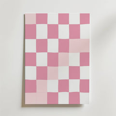 Pink Checkered Poster