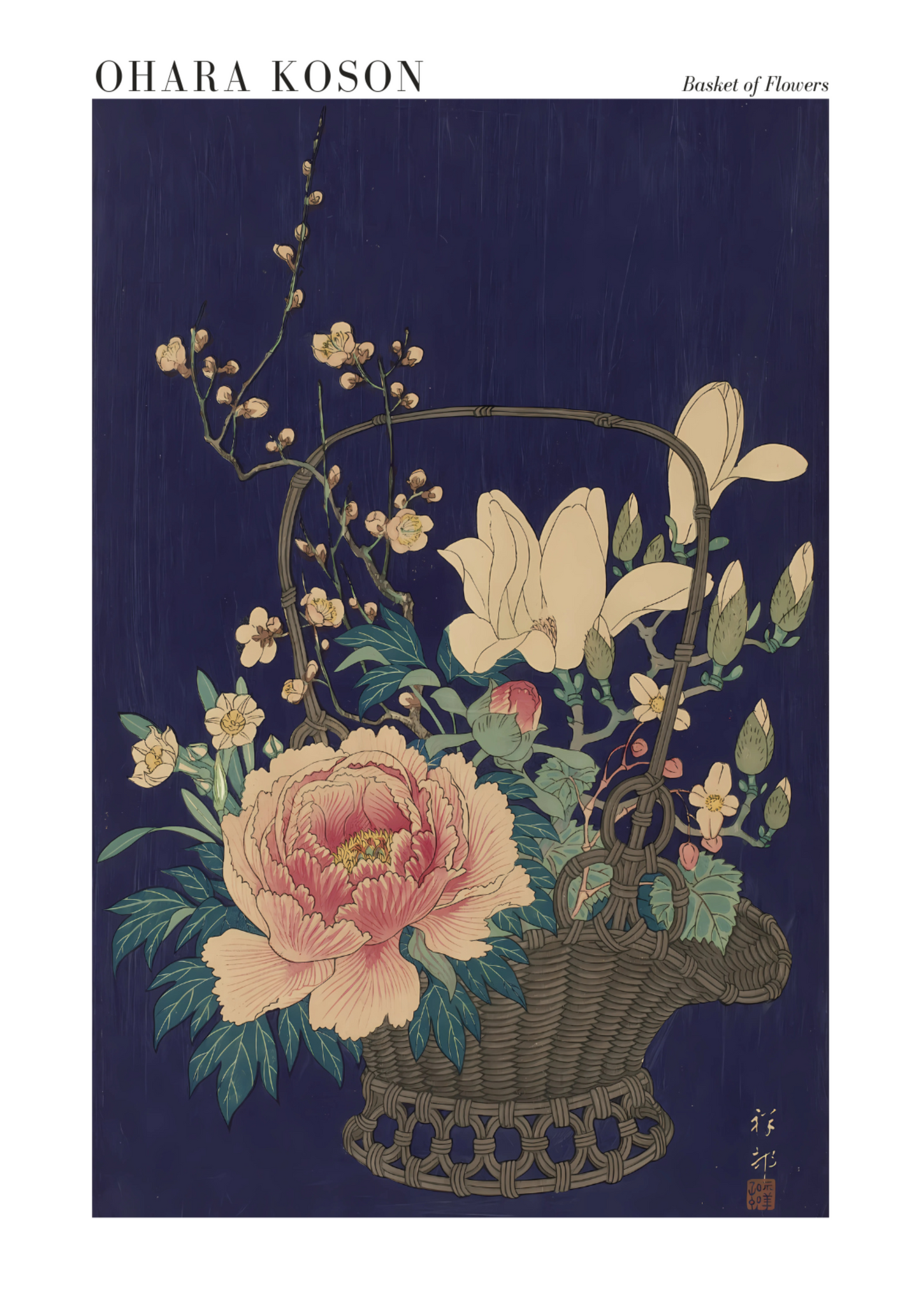 Basket of Flowers Ohara Koson Poster