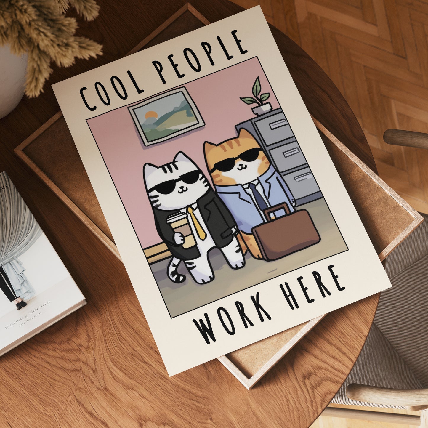 Office Cool Cats Poster