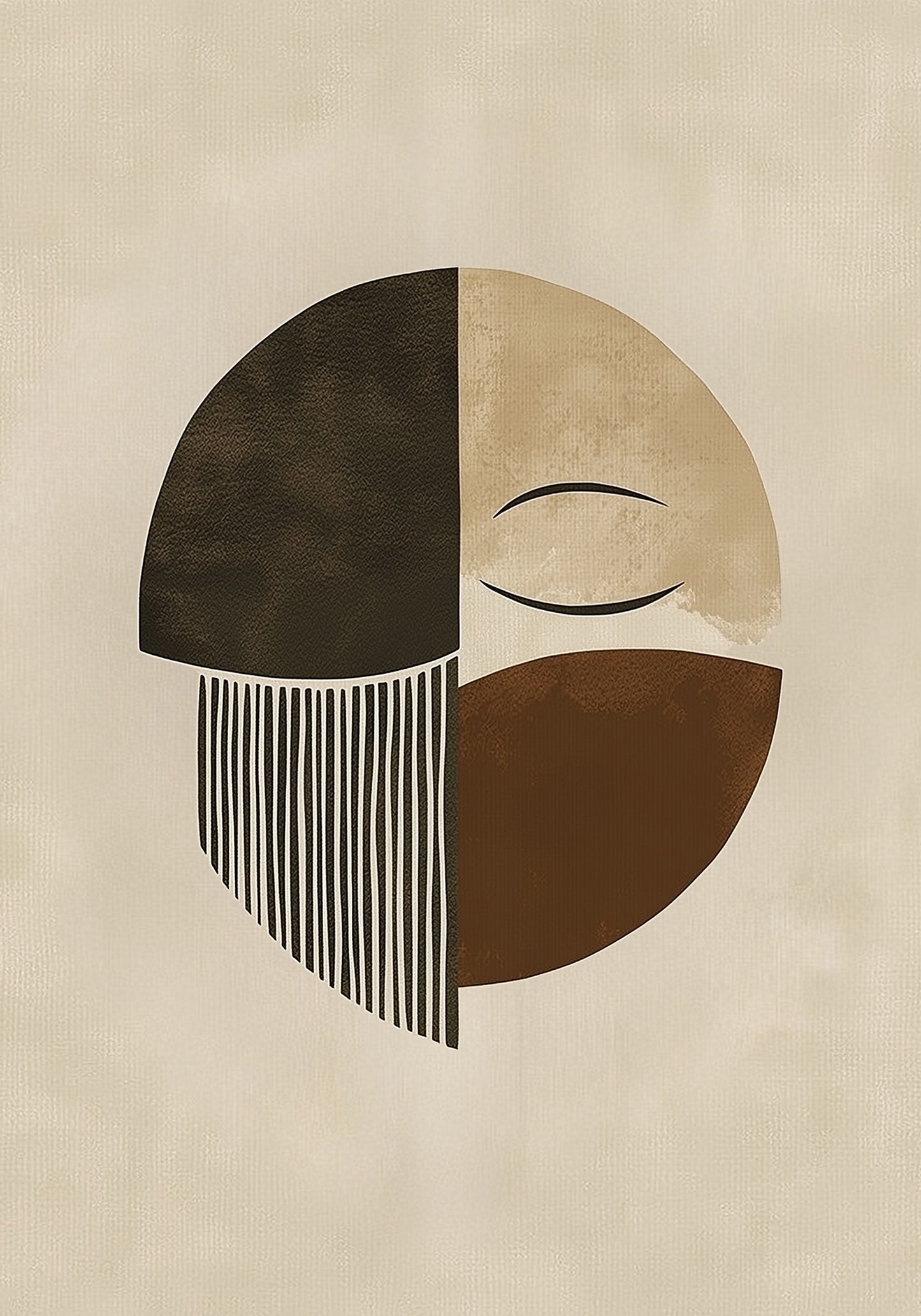 Abstract Face Circle Poster