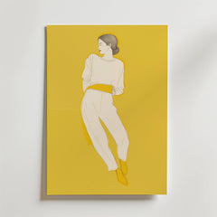 Yellow Poise Poster