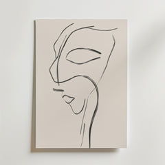 Förhöj ditt rum med Elegant Line Art Face Poster från Bozetto. Med en kvinnas profil i enkla svarta linjer på premiumpapper ger detta minimalistiska konstverk en raffinerad, modern touch till alla heminredning.
