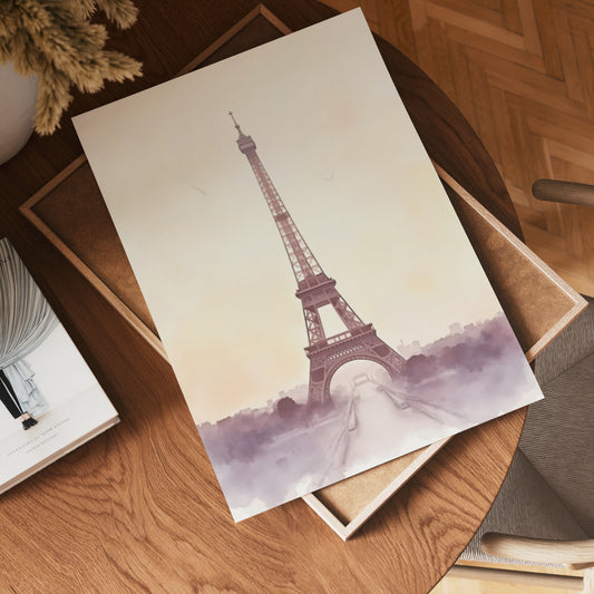 Painted Eiffel Tower Poster