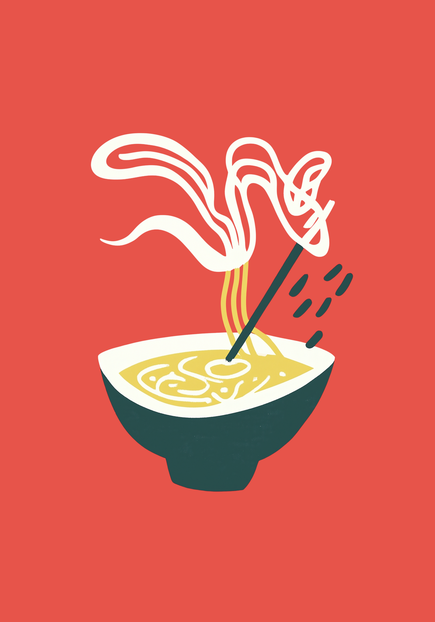 Steamy Ramen Bowl Poster