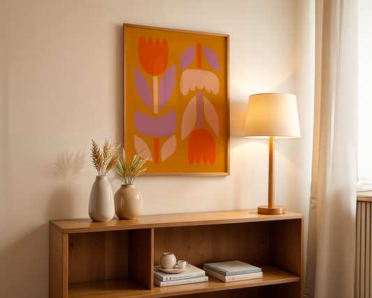 Golden Tulips Poster