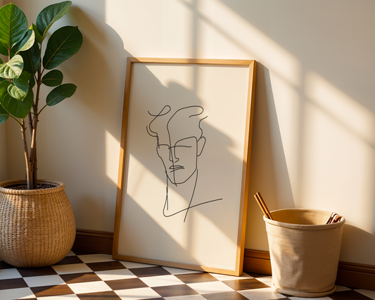 Modern Line Art Man Poster