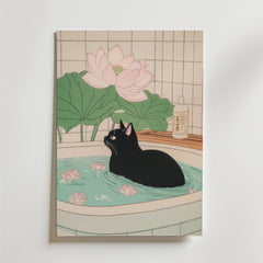 Serene Black Cat Poster