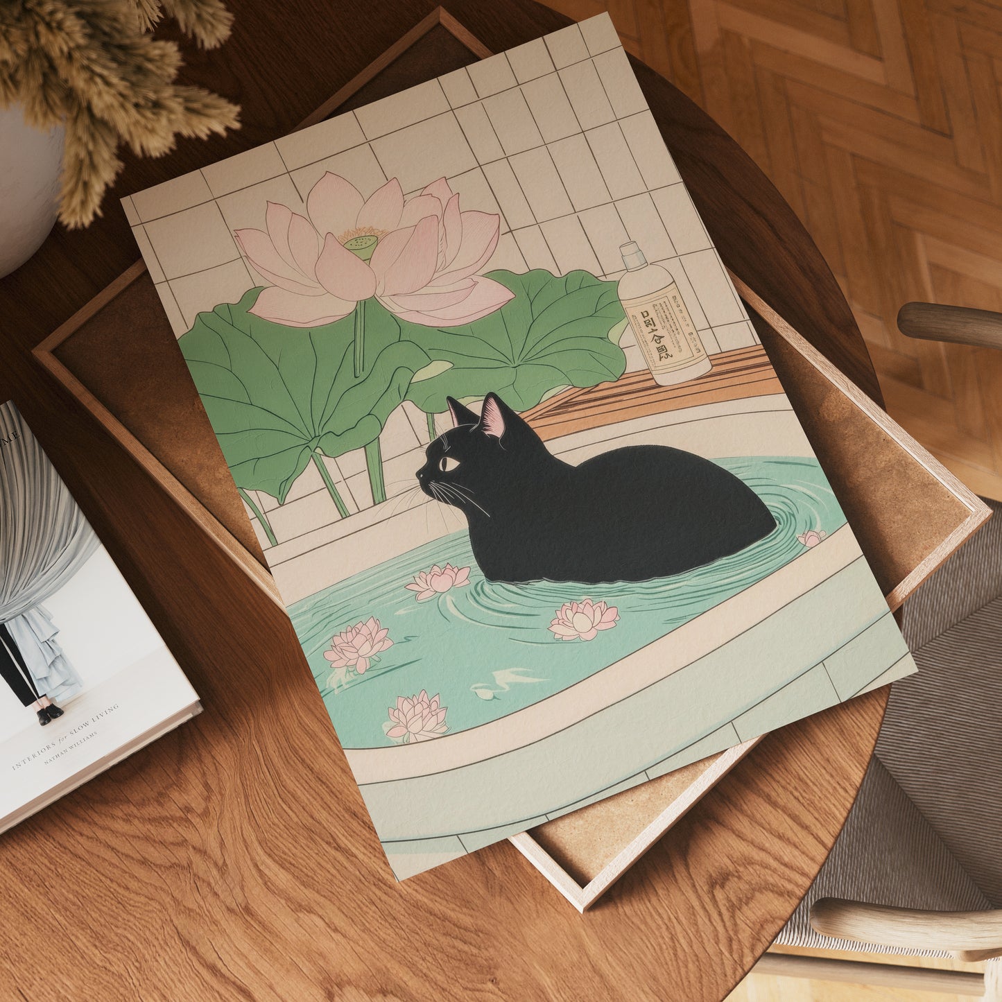 Serene Black Cat Poster