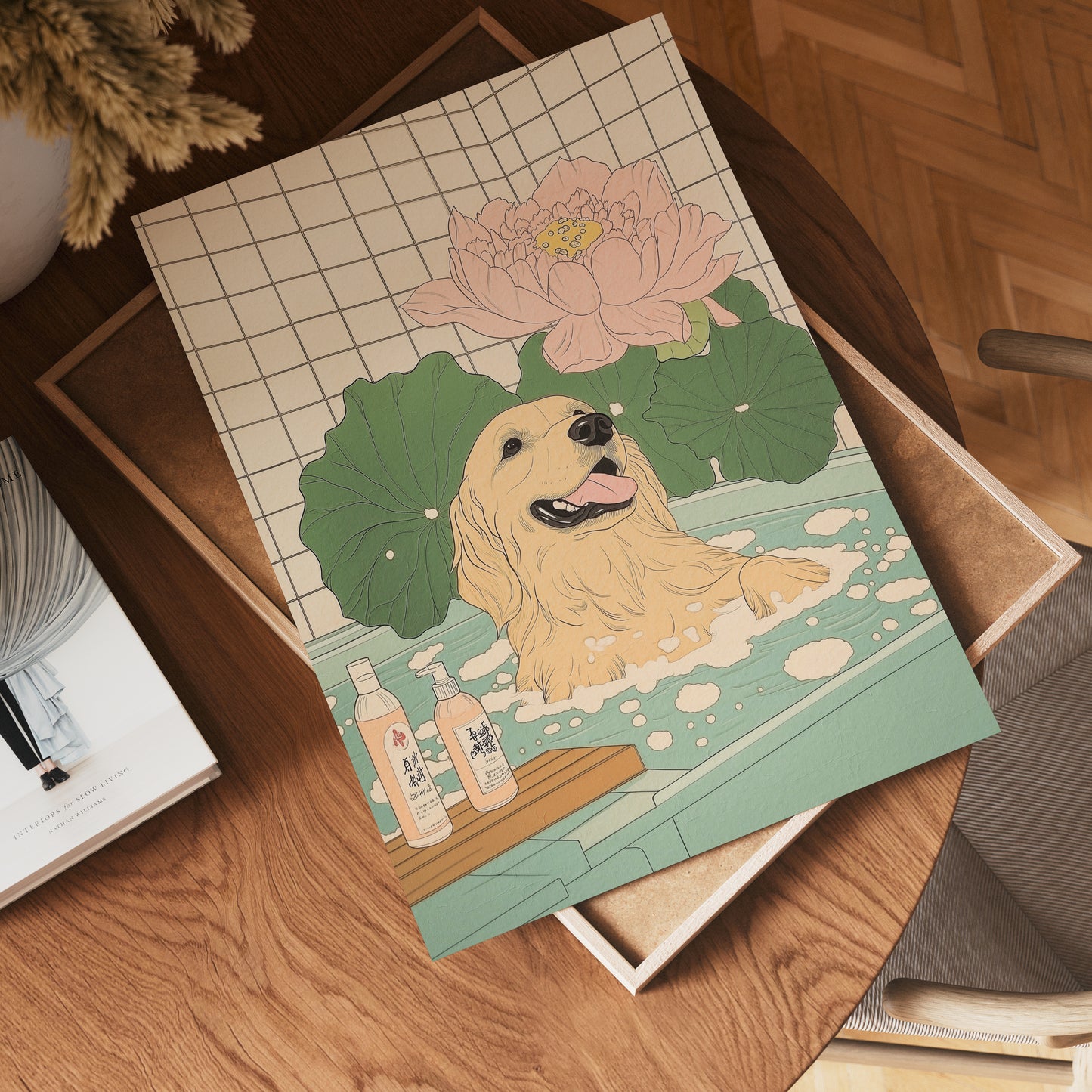 Lotus Joy Dog Poster