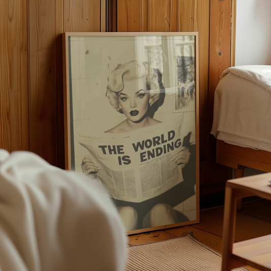 The World is Ending Retro Poster