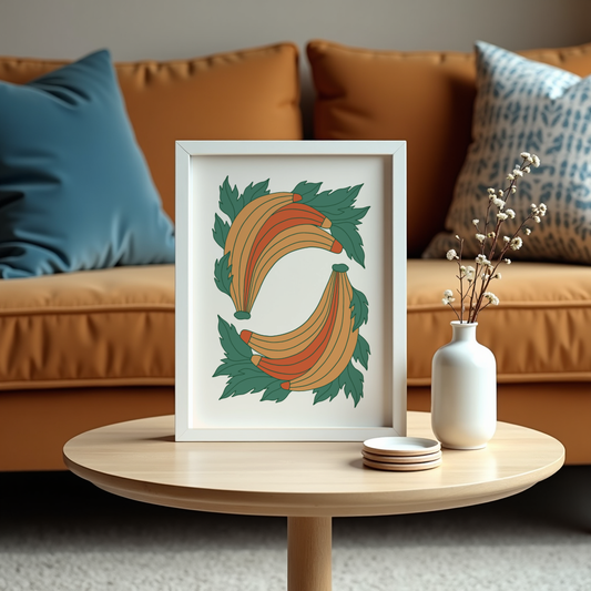 Botanical Curve Harmony Poster