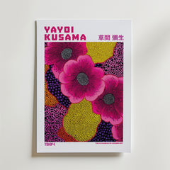 Yayoi Kusama Electric Pink Blossoms 1984 Poster