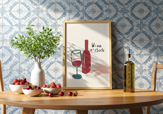 Wine O'Clock Poster