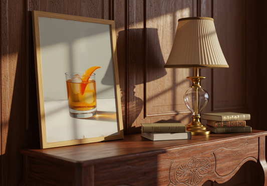 Whiskey Orange Garnish Poster