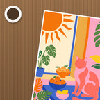Matisse Kitchen Cat Poster – närbild på papper