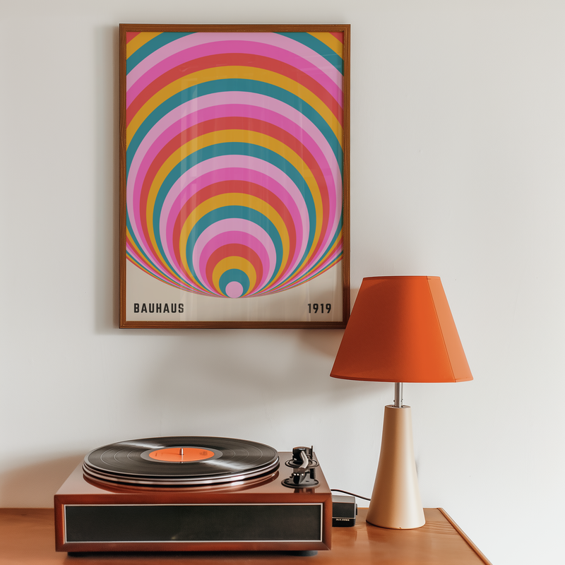 Bauhaus Color Arch Poster