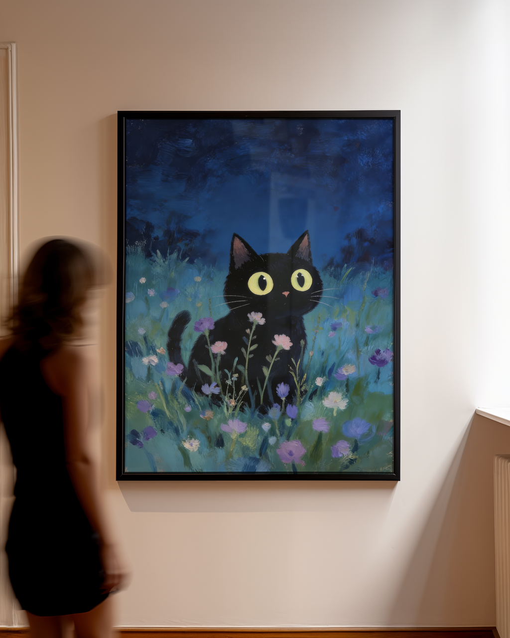 Blue Hour Cat Poster – poster på vägg inredning