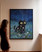 Blue Hour Cat Poster – poster på vägg inredning