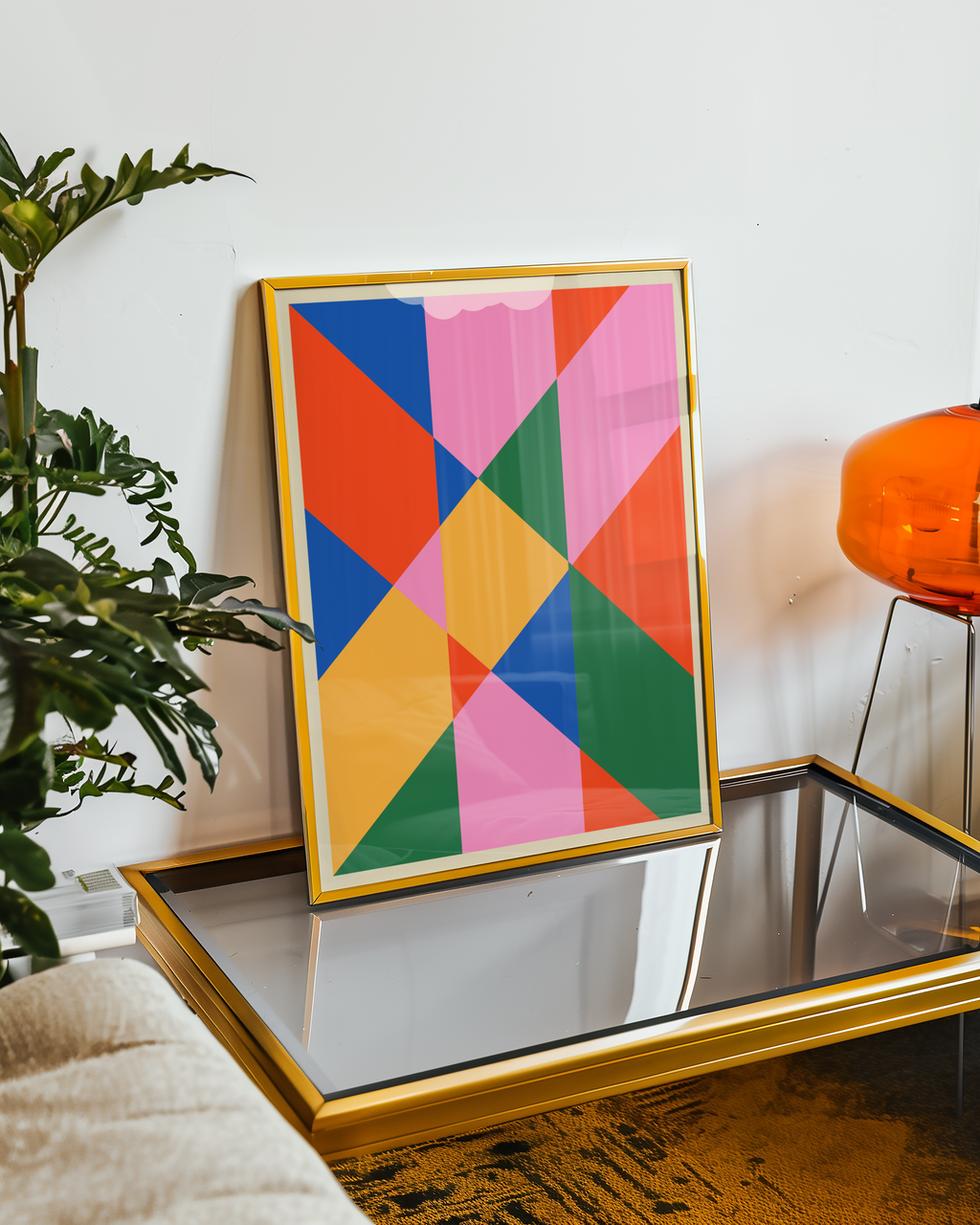 Bauhaus Diamond Grid Poster