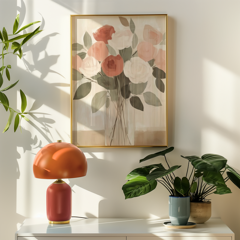 Sunset Over Lavender Fields Poster