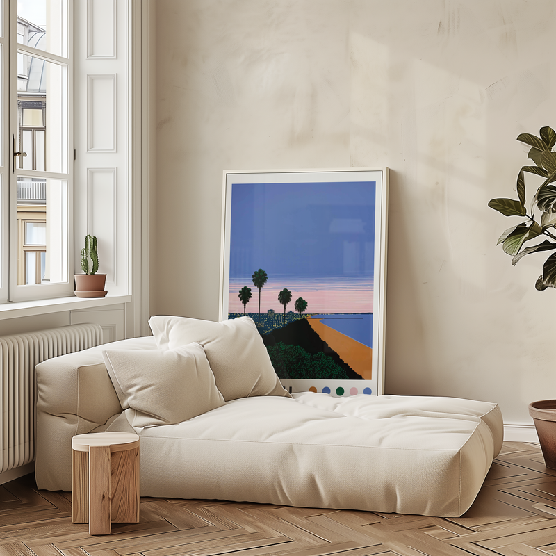 Hiroshi Nagai Sunset Coastline Poster