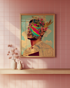 Surreal Floral Mindscape Poster