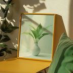 Lily Plant In Vase Poster