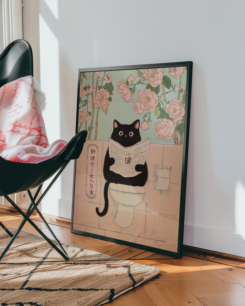 Morning Routine Cat Poster