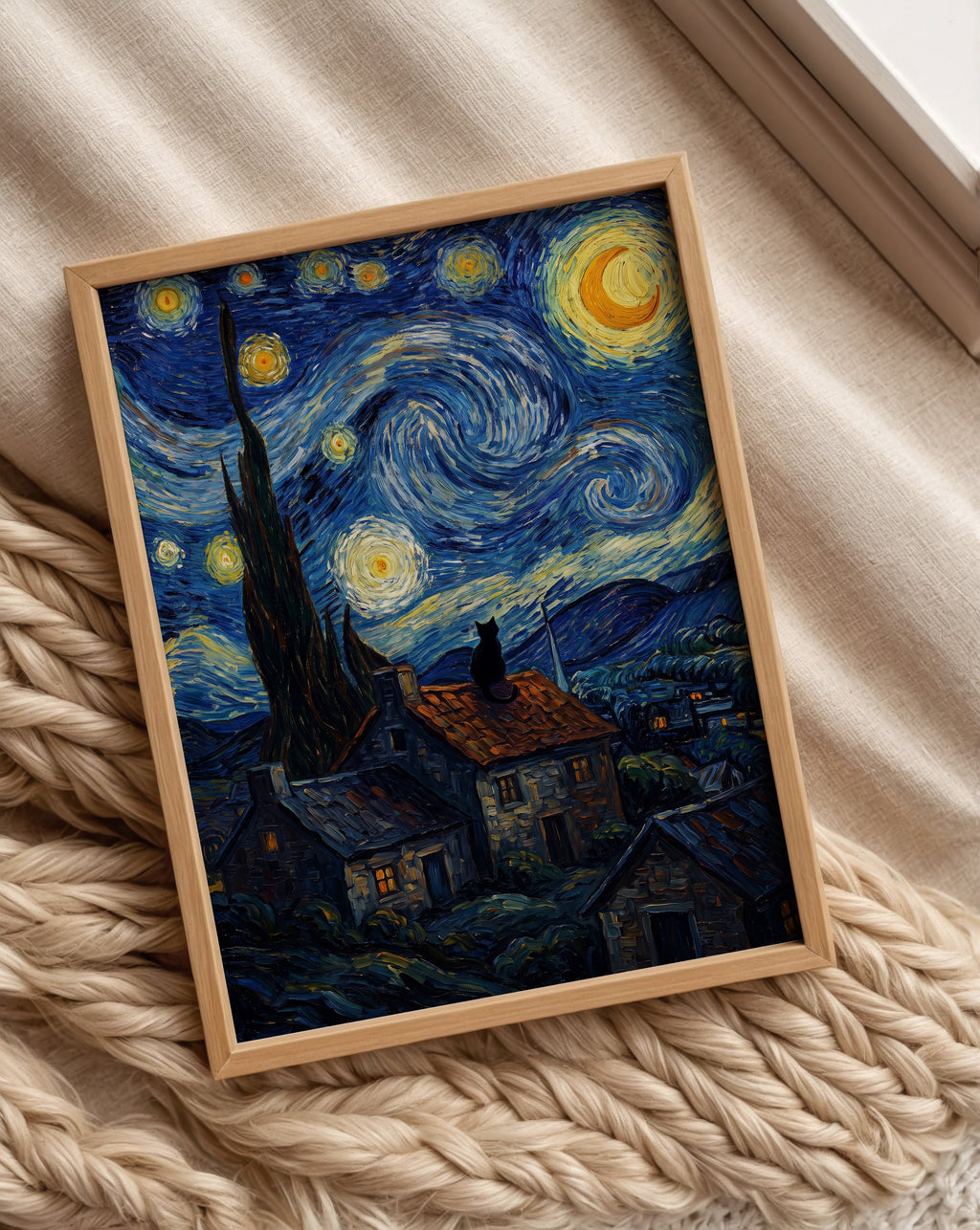 Starry Night Cat Poster – i rum 4