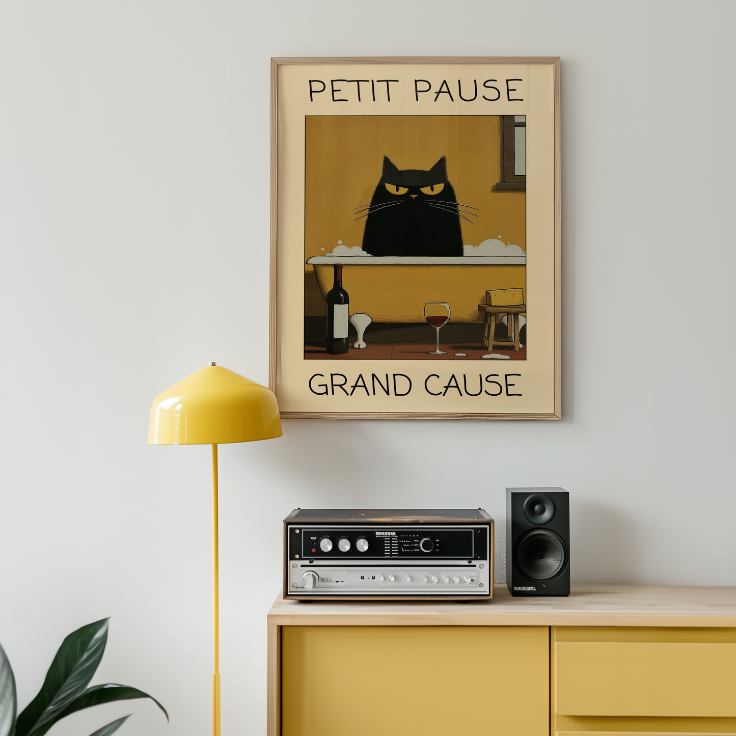 Evening Bath Cat Poster