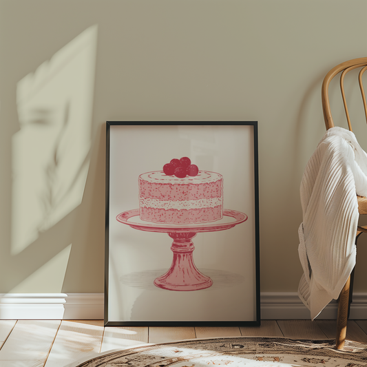 Raspberry Cake Poster