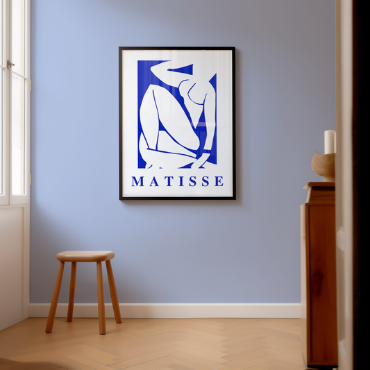 Henri Matisse Indigo Silhouette Muse Poster