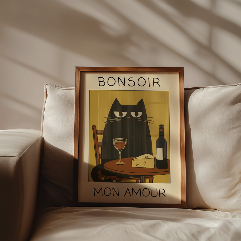 Evening Cat Rendezvous Poster