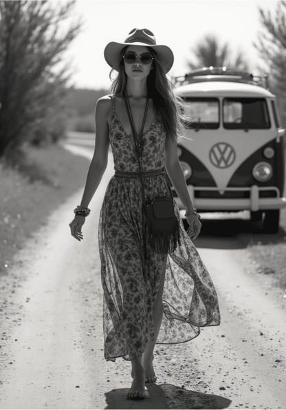 Black And White Old School Roadtrip Poster