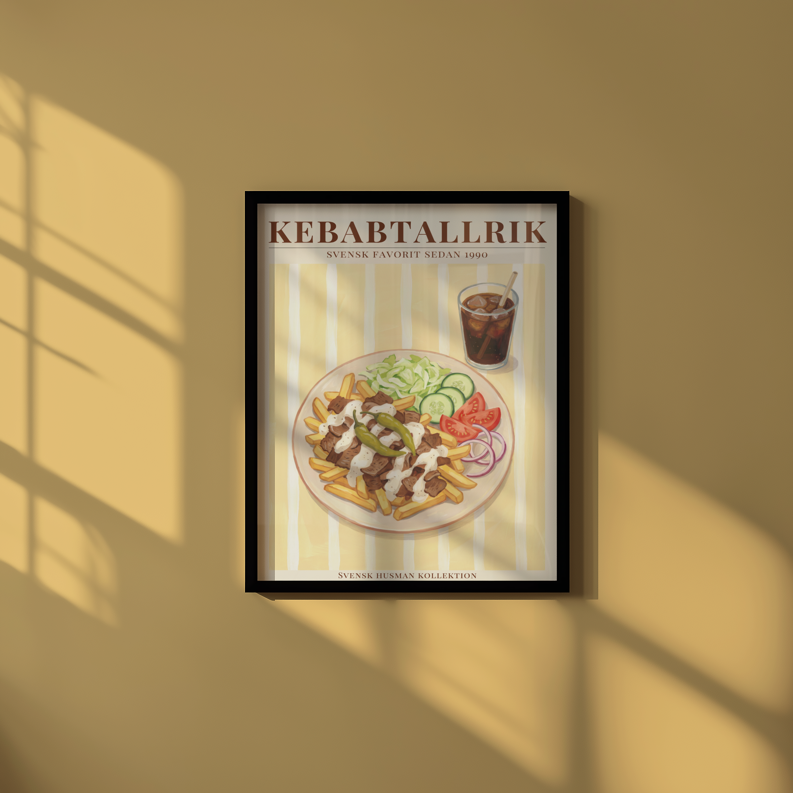 Kebabtallrik Poster – poster väggdekoration inredning – Affischer hos Bozetto
