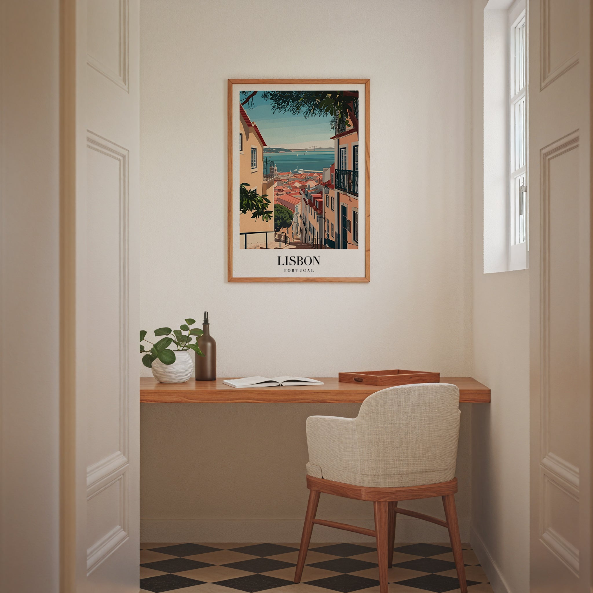 Golden Streets Of Lisbon Poster