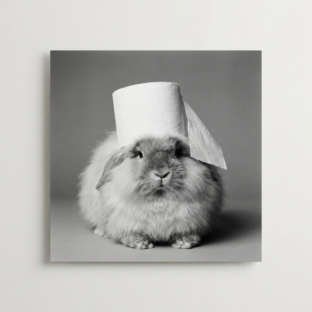 Bathroom Bunny Poster – produktbild