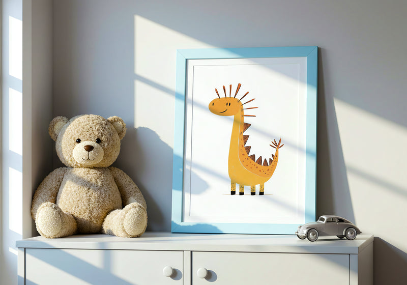Yellow Dino Poster