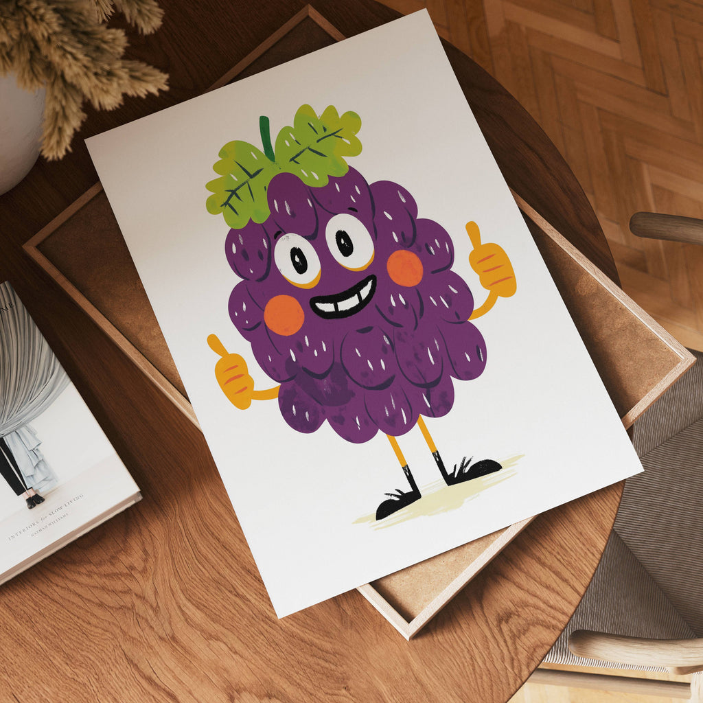 Giggly Grape Poster
