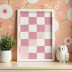 Pink Checkered Poster