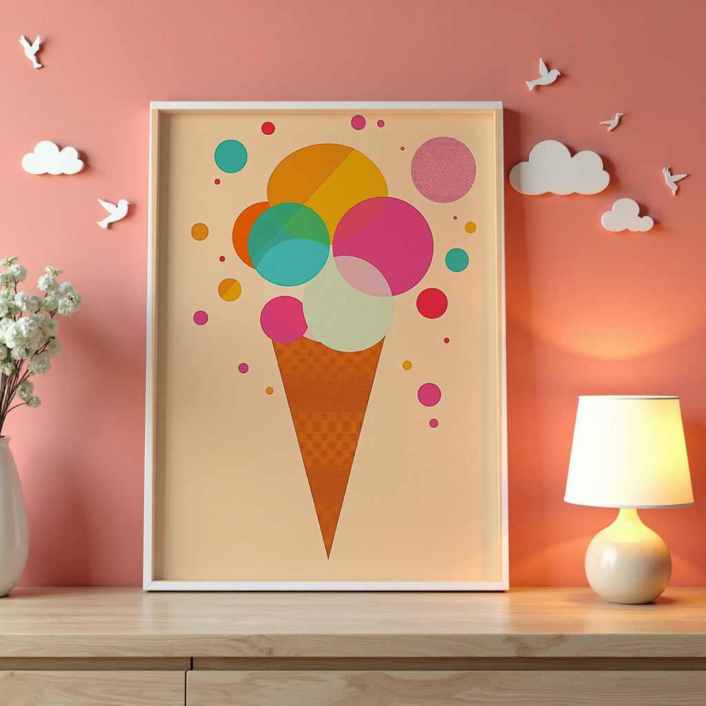 Bubble Ice Cream Poster