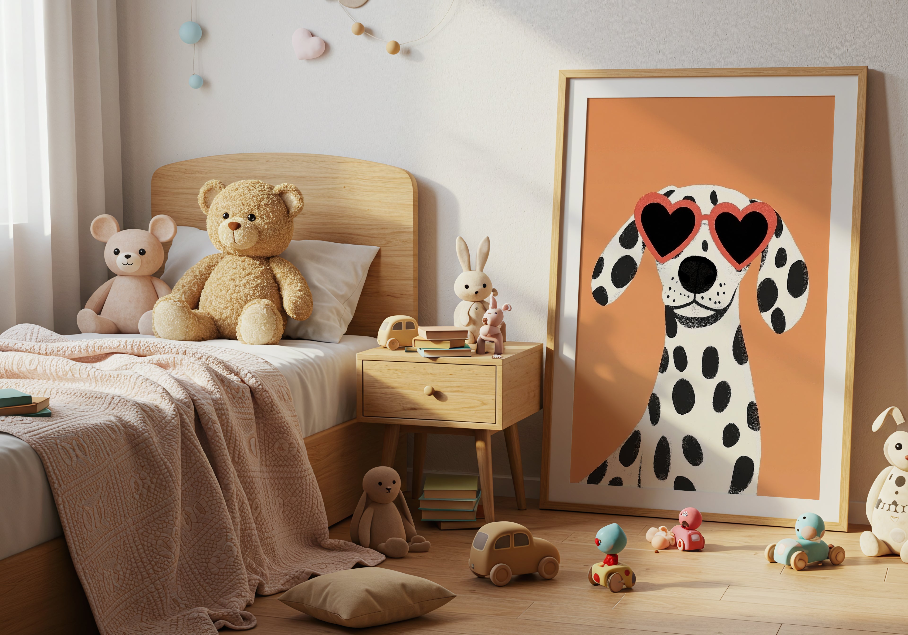 Heart Eyes Dalmatian Poster