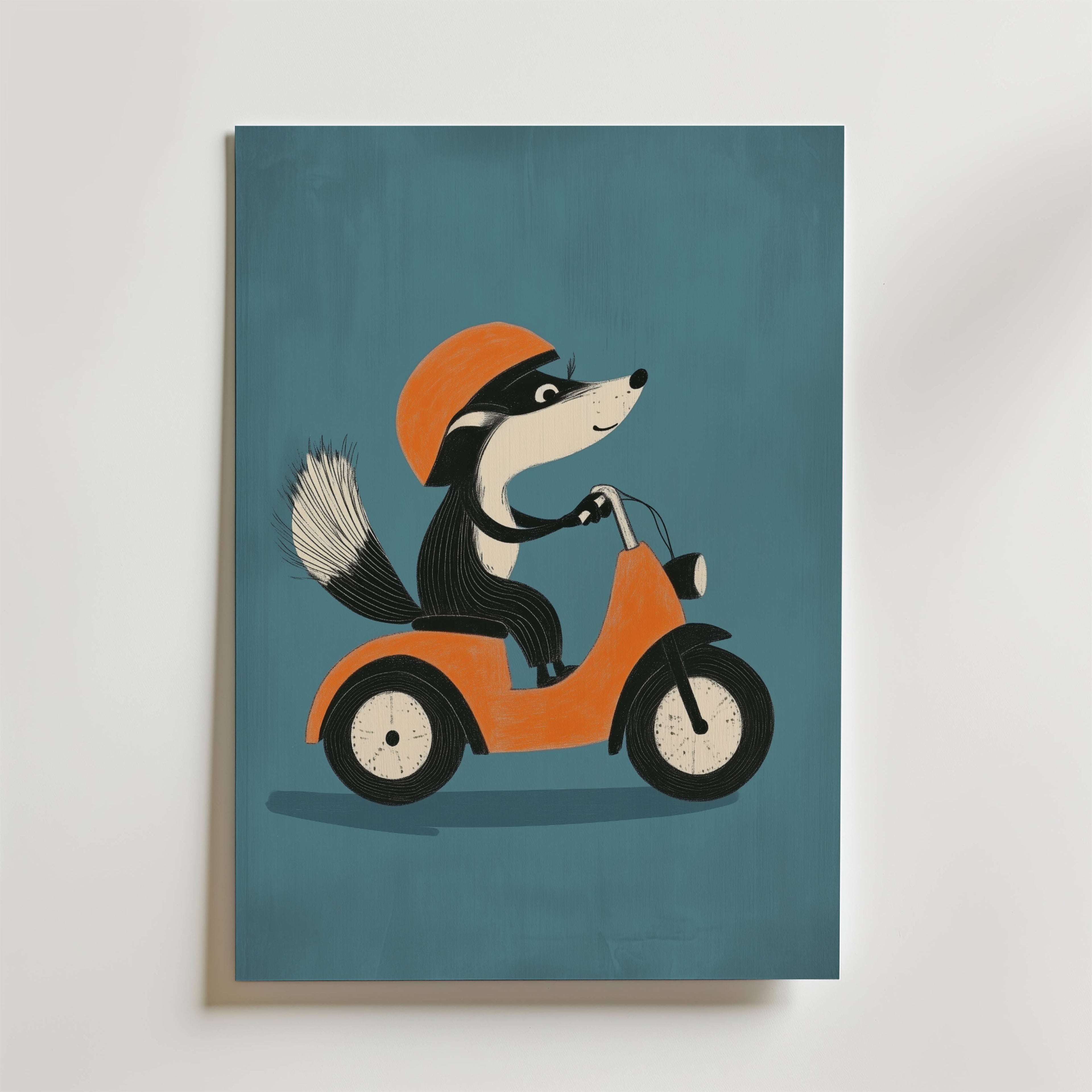 Scooter Skunk Poster