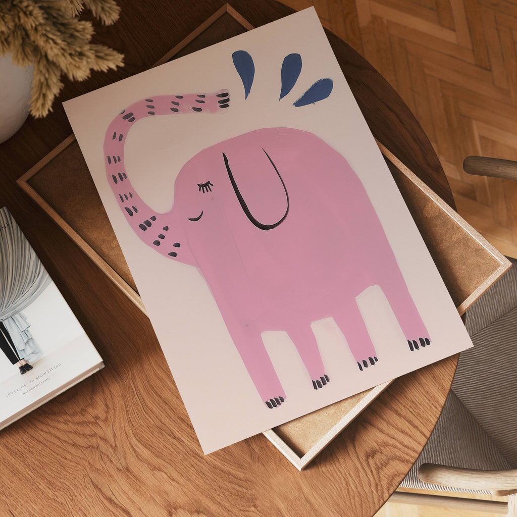 Pink Elephant Poster