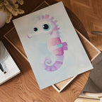 Pastel Seahorse Poster