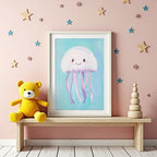 Happy Jellyfish Poster