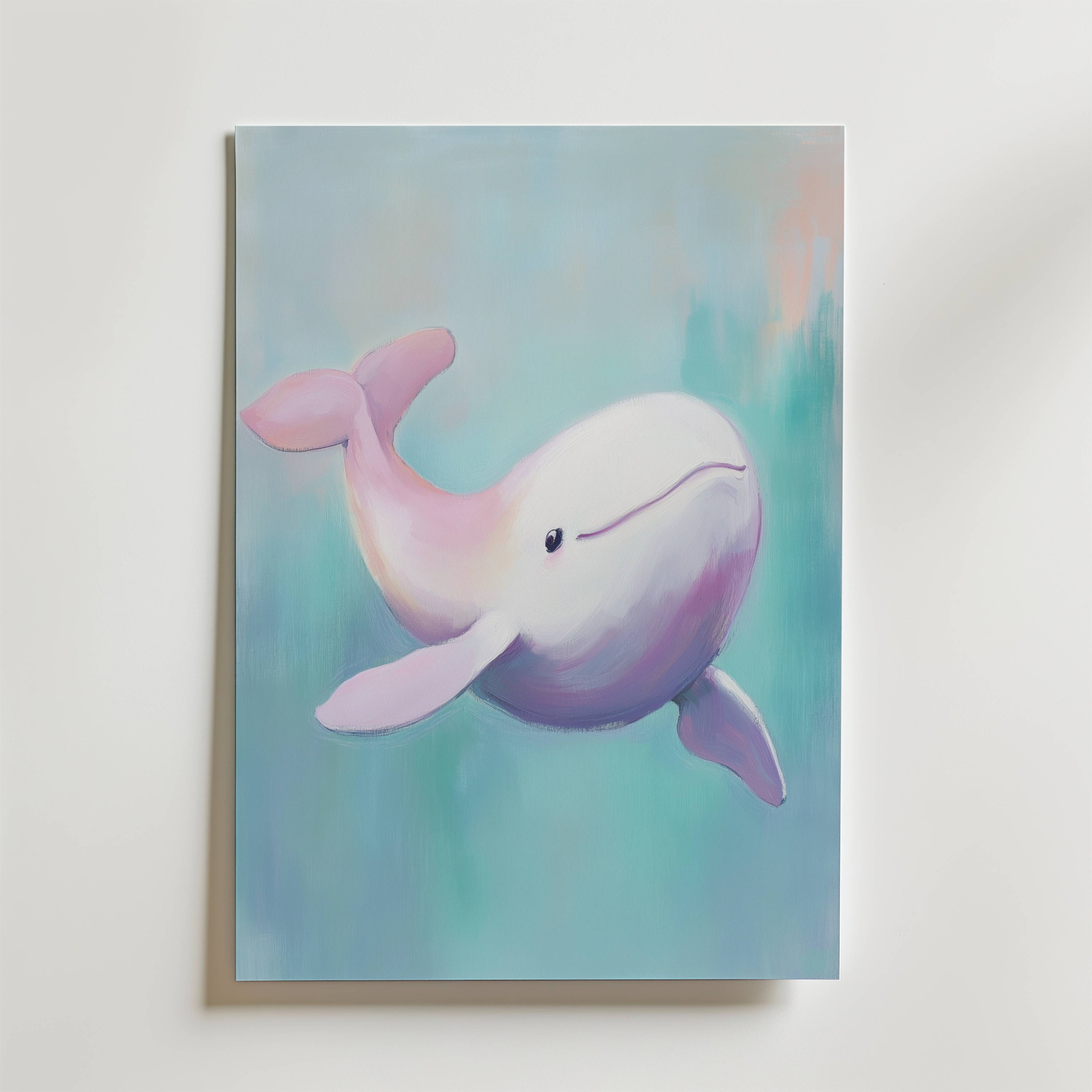 Pastel Whale Poster