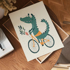 Crocodile on a Bike Poster