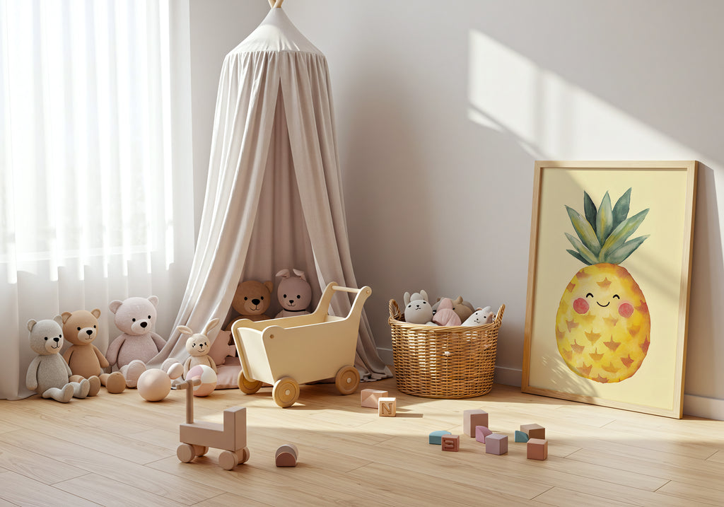 Smiling Pineapple Poster